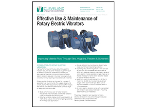 White Paper: Effective Use & Maintenance of Rotary Electric Vibrators